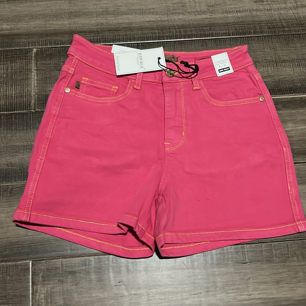 Judy Blue Pink Jean Shorts - Picture 5 of 7